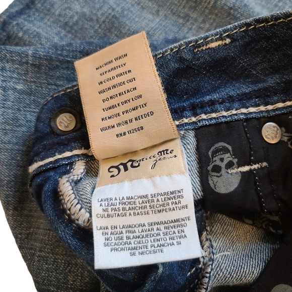 Miss Me JP5021 bling embroidered pockets Bootcut Jeans size 29 - Picture 7 of 8